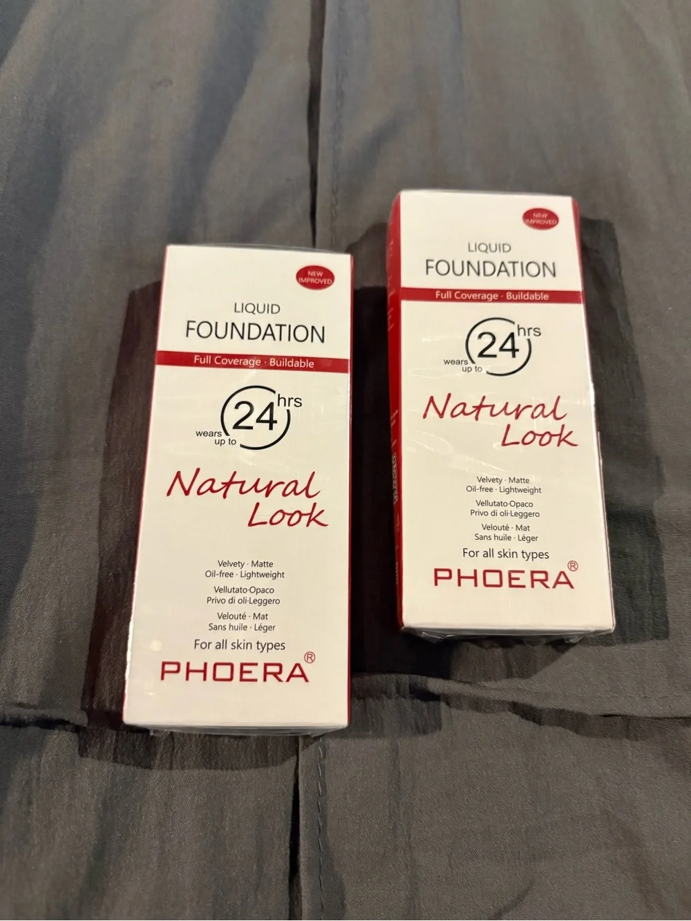 Natural Look Liquid Foundation - White and Red Packaging